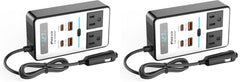 200W Car Power Inverter with AC Outlet, USB-C & USB Charging