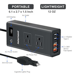 200W Portable 12V to 110v Car Charger Power Inverters for Vehicles