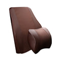 Memory Foam Car Neck Pillow & Lumbar Cushion Set for Comfort