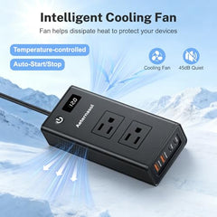 200W Portable 12V to 110v Car Charger Power Inverters for Vehicles