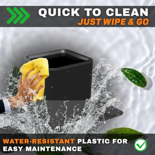 Leakproof Car Trash Can with Anti-Slip Base for Vehicle Storage