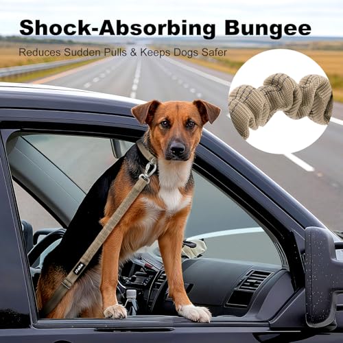 APakBak Dog Seat Belt for Car, Car Harness with Locking Aluminum Hook