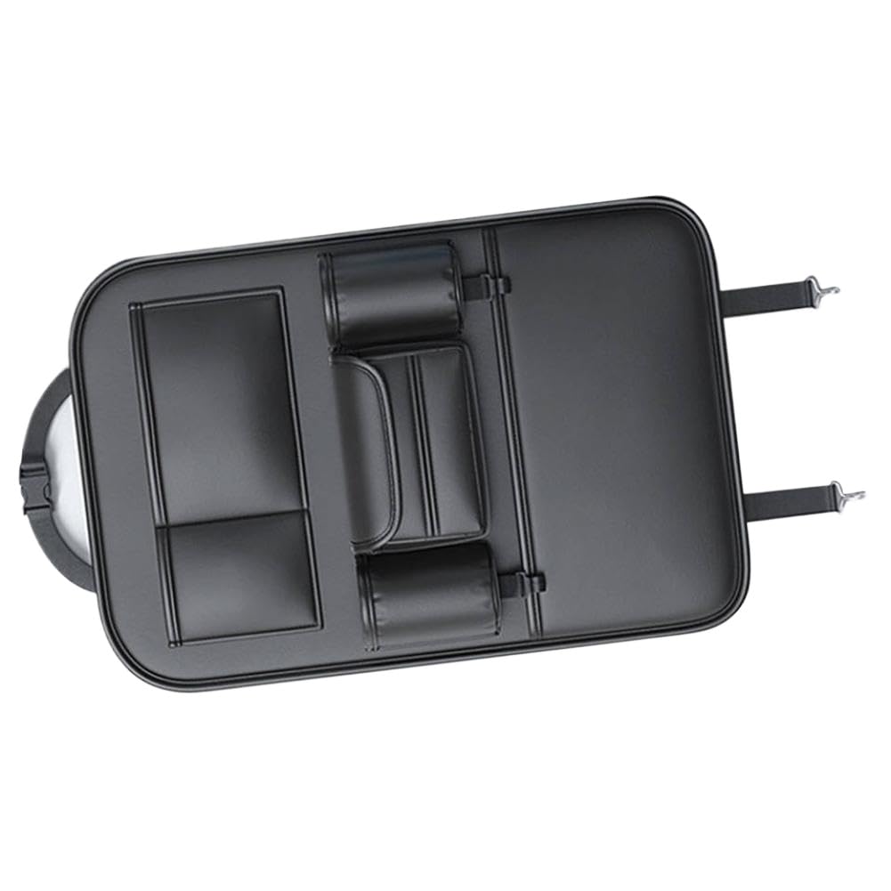 Multifunctional PU Leather Car Seat Back Organizer & Kick Mat