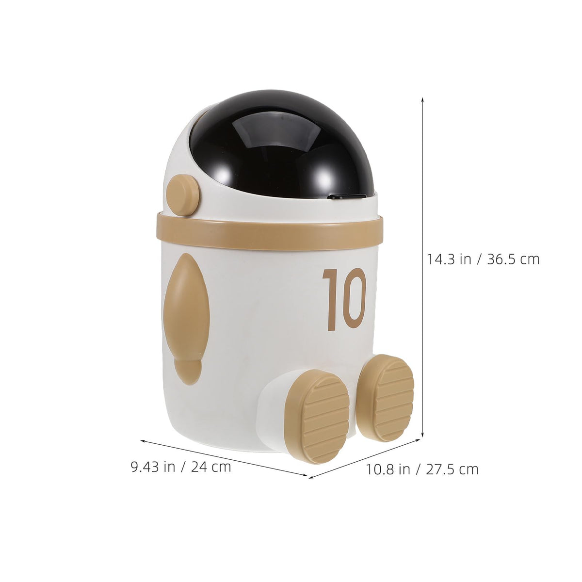 Astronaut Car Trash Can with Lid for Portable Vehicle Storage