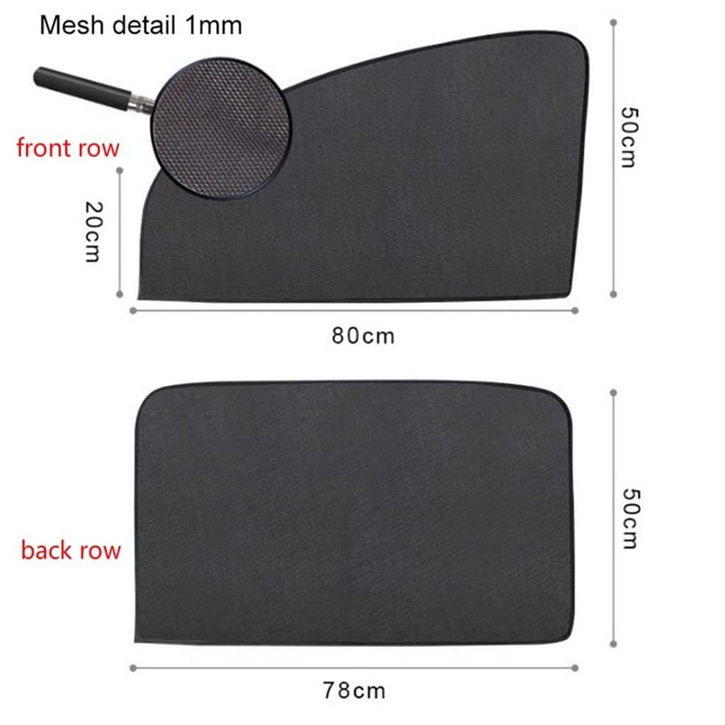 Universal Magnetic Mesh Car Window Sun Shades 4-Pack