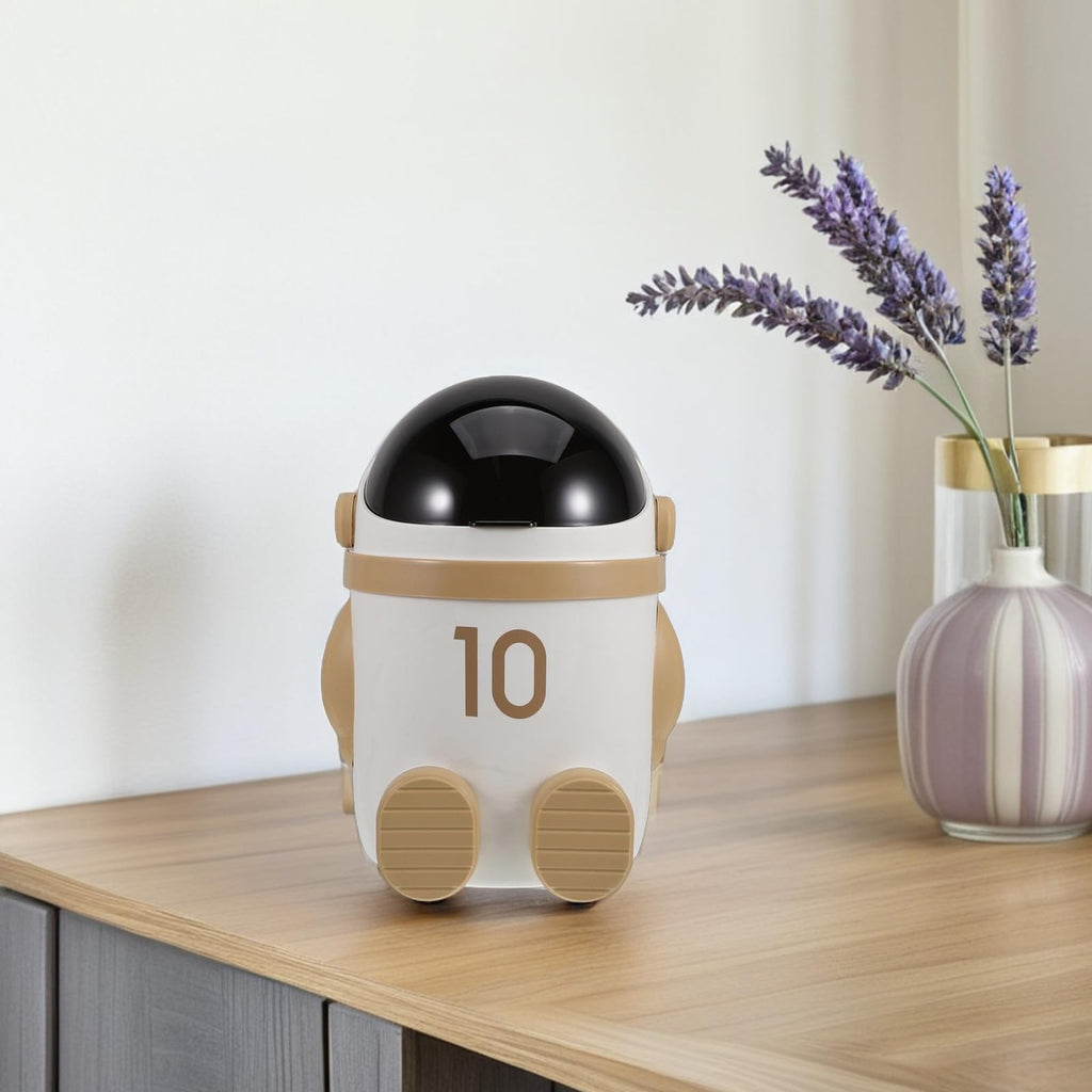 Astronaut Car Trash Can with Lid for Portable Vehicle Storage