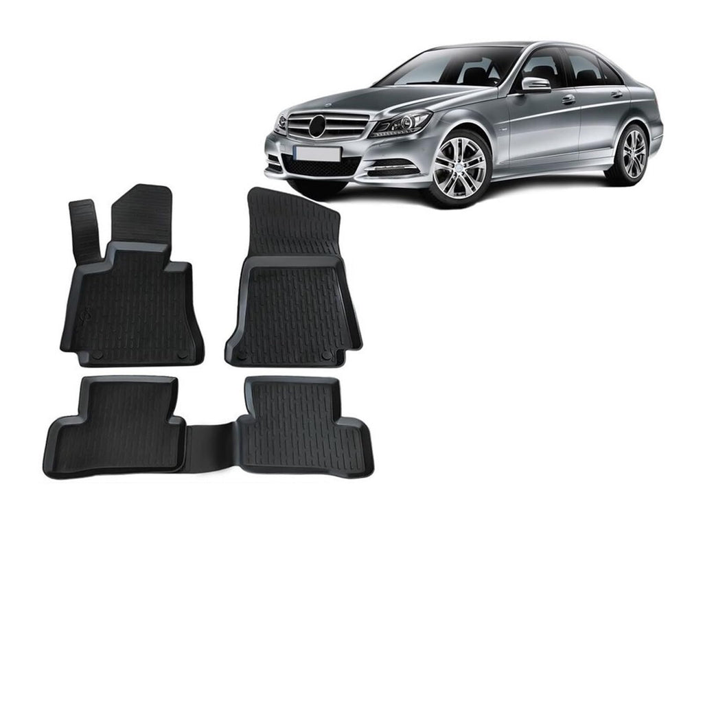 3D Non-Slip Car Floor Mats for Mercedes C-Class W204 2007–2014