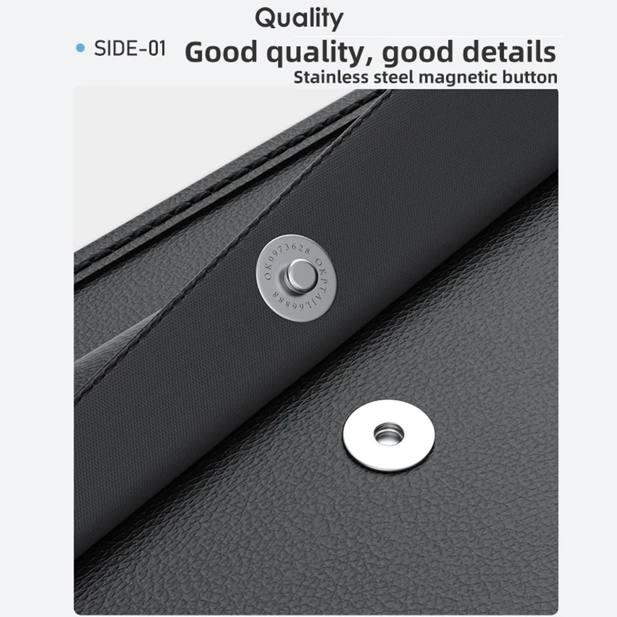 High-Capacity PU Leather Car Seat Back Organizer with Adjustable Storage