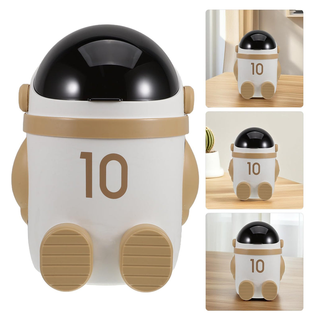 Astronaut Car Trash Can with Lid for Portable Vehicle Storage