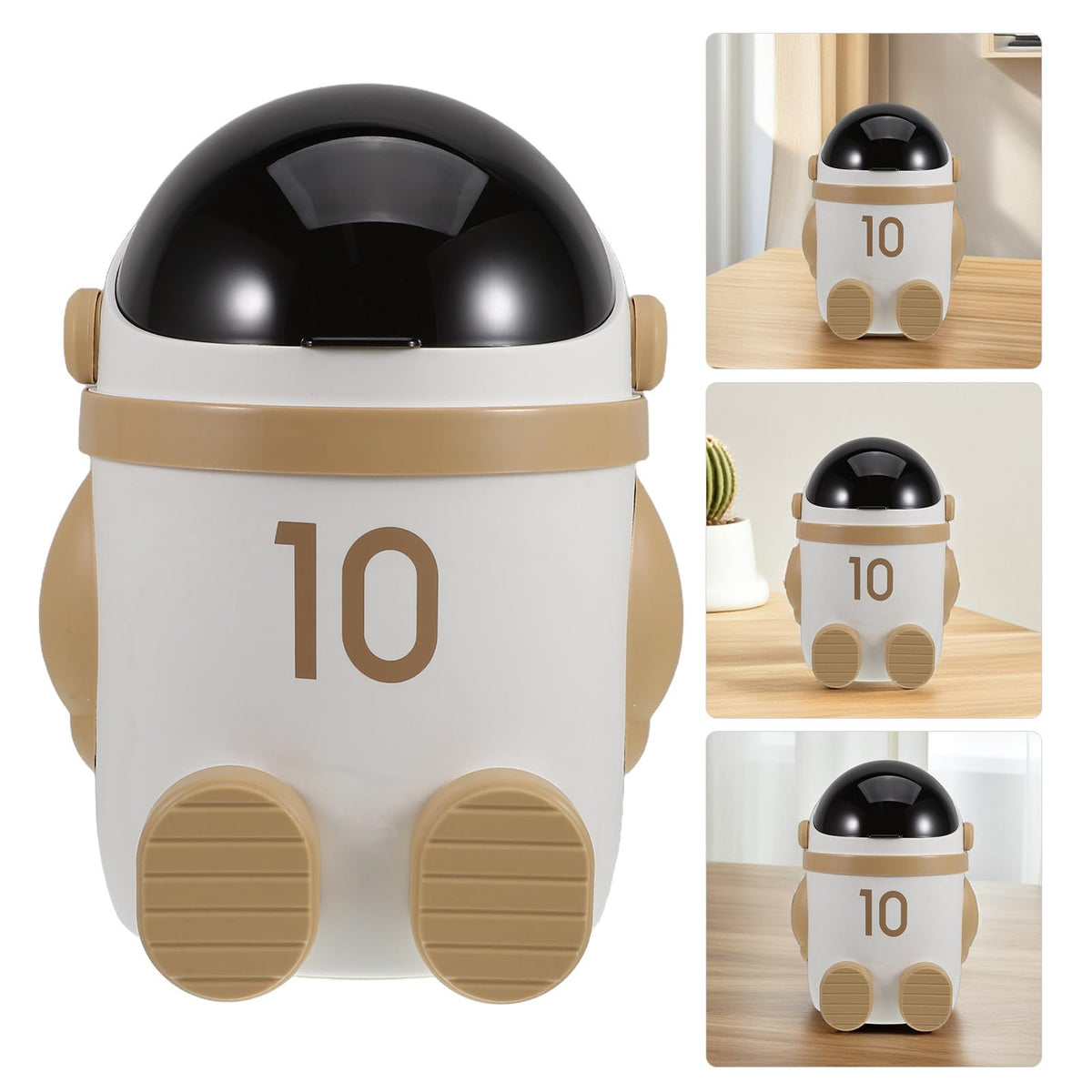 Astronaut Car Trash Can with Lid for Portable Vehicle Storage