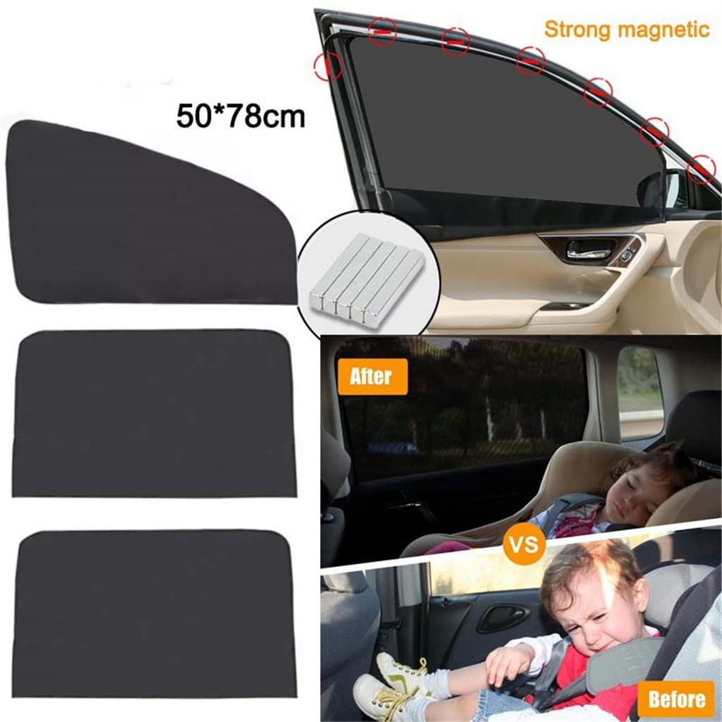 Universal Magnetic Mesh Car Window Sun Shades 4-Pack