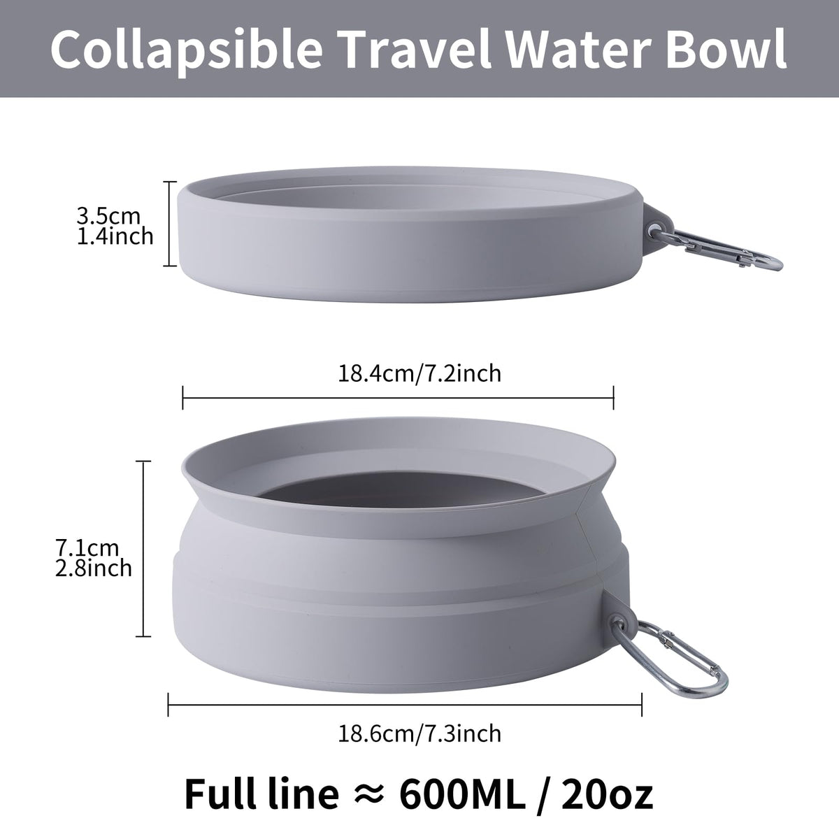 Collapsible Spill-Proof Dog Water Bowl for Car Travel