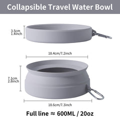 Collapsible Spill-Proof Dog Water Bowl for Car Travel