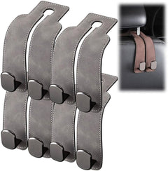 Leather Car Headrest Double Hooks for Bags, Purses & Coats