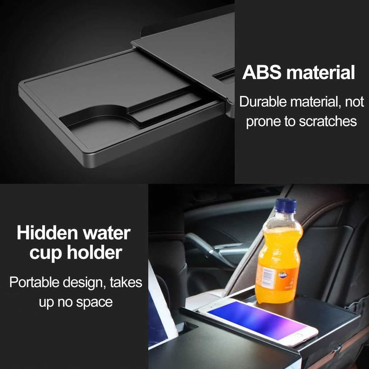 Foldable Car Back Seat Tray Table for Food, Drinks & Laptop