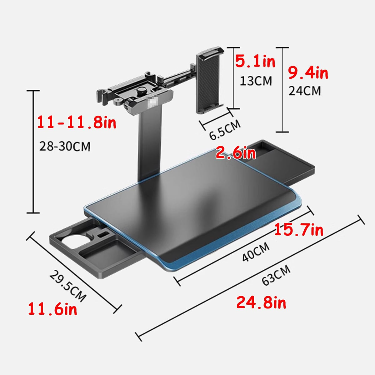 Adjustable Car Backseat Tray Table for Laptop, Work & Dining