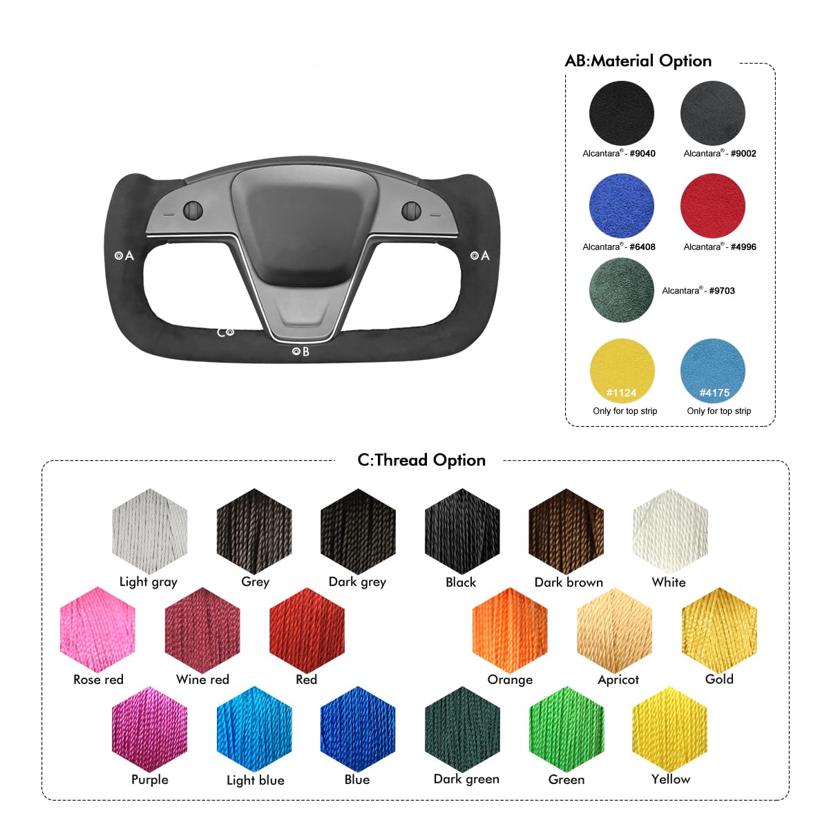 Yoke Steering Wheel Cover for Tesla Model S & Model X