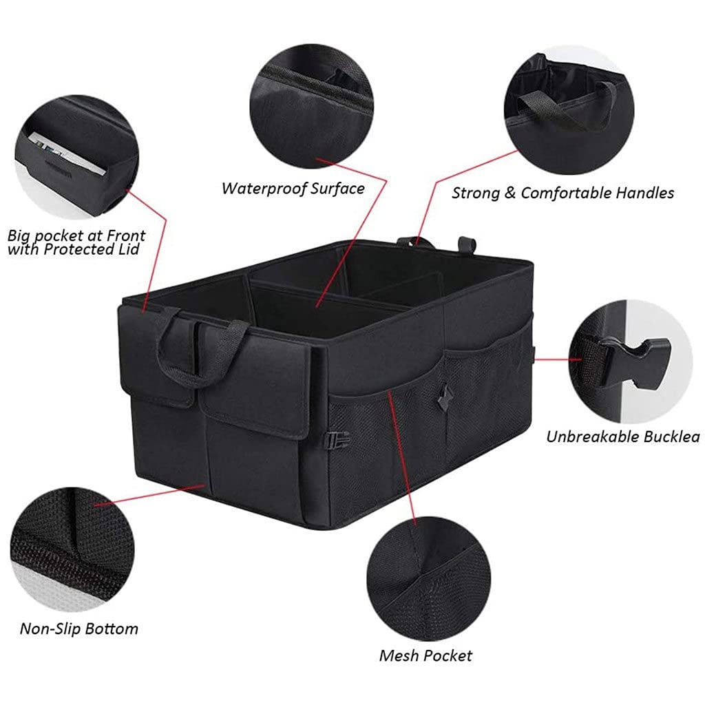 Foldable Car Trunk Organizer for Travel & Cargo Storage