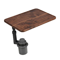 Black Walnut Wood Car Cup Holder Tray Table, 360 Rotating Car Tray