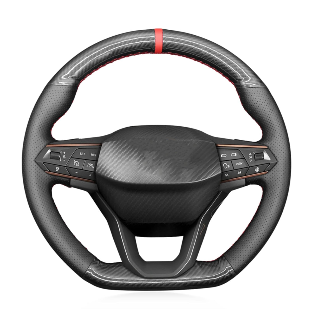 Breathable DIY Steering Wheel Cover for SEAT Cupra Leon 2020–2021