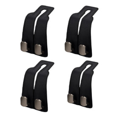 Universal Leather Car Headrest Double Hooks for Bags & Storage
