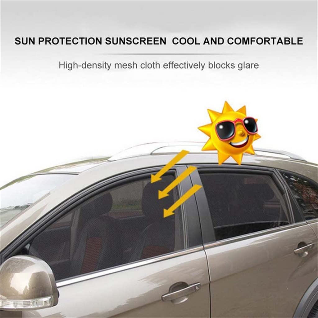 Universal Magnetic Mesh Car Window Sun Shades 4-Pack