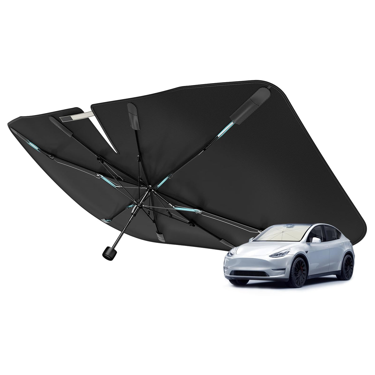 Foldable Windshield Sun Shade Umbrella with Heat Shield
