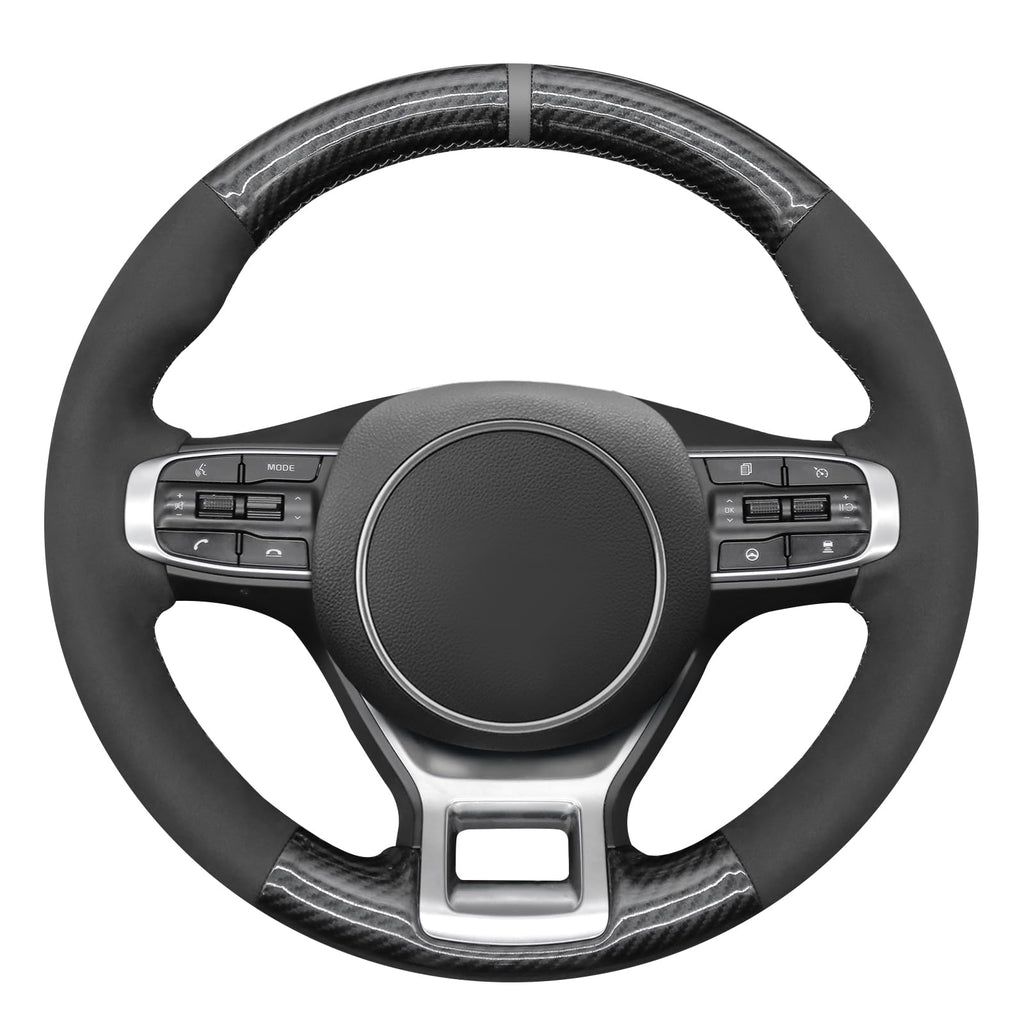 Hand-Sewn Steering Wheel Cover for Kia Stinger 2018–2021