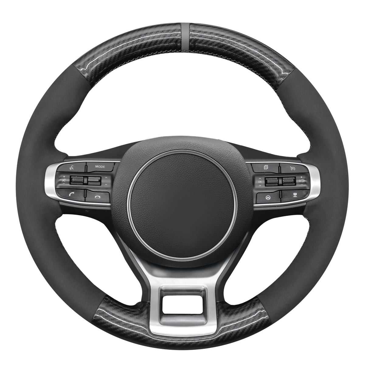 Hand-Sewn Steering Wheel Cover for Kia Stinger 2018–2021