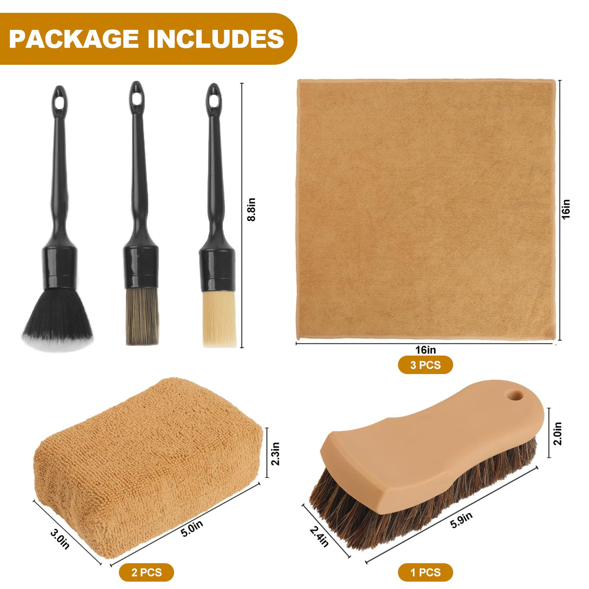 10-Piece Car Interior Cleaning & Detailing Kit