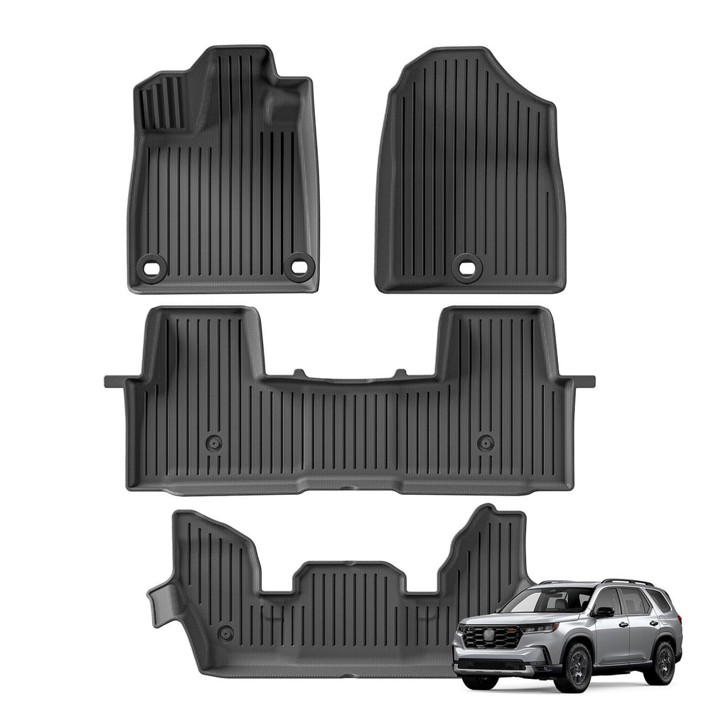TPE 3D Floor Mats & Cargo Liner for Honda Pilot 2023–2024