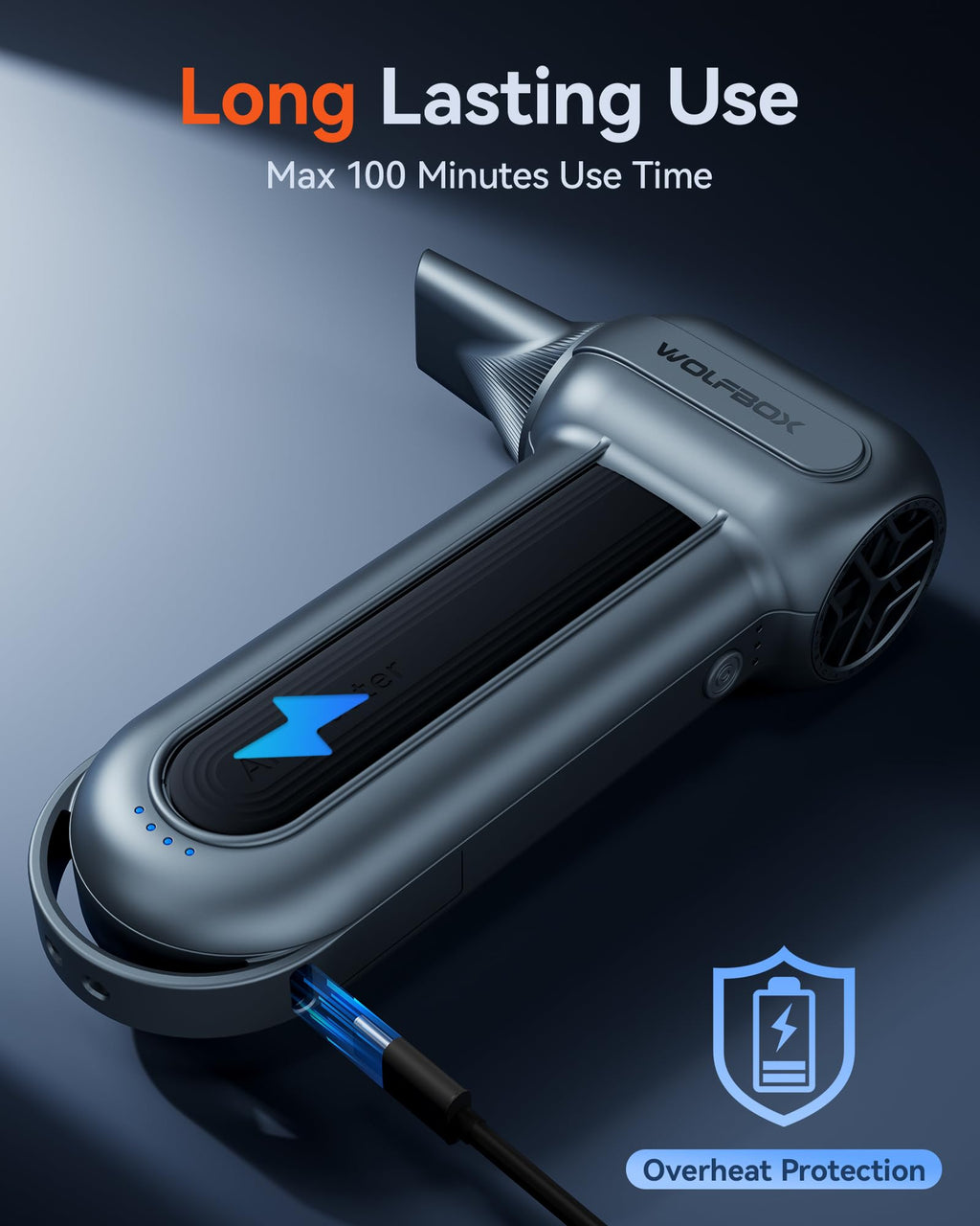 Compressed Air Duster with 150,000 RPM Turbo Fan
