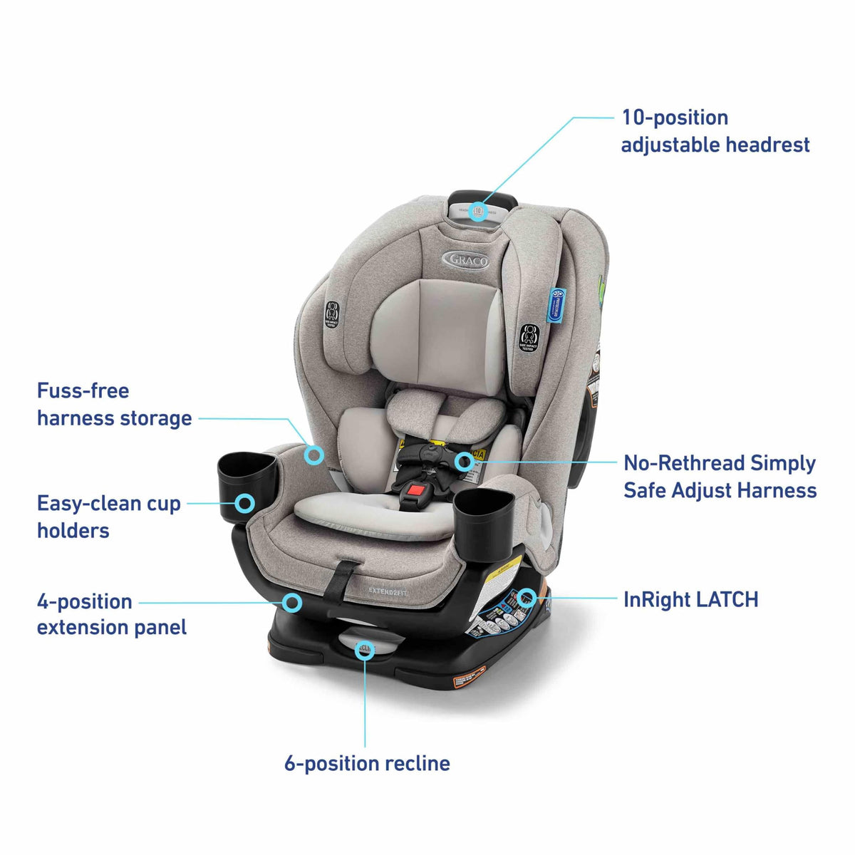 Graco Extend2Fit Convertible Car Seat