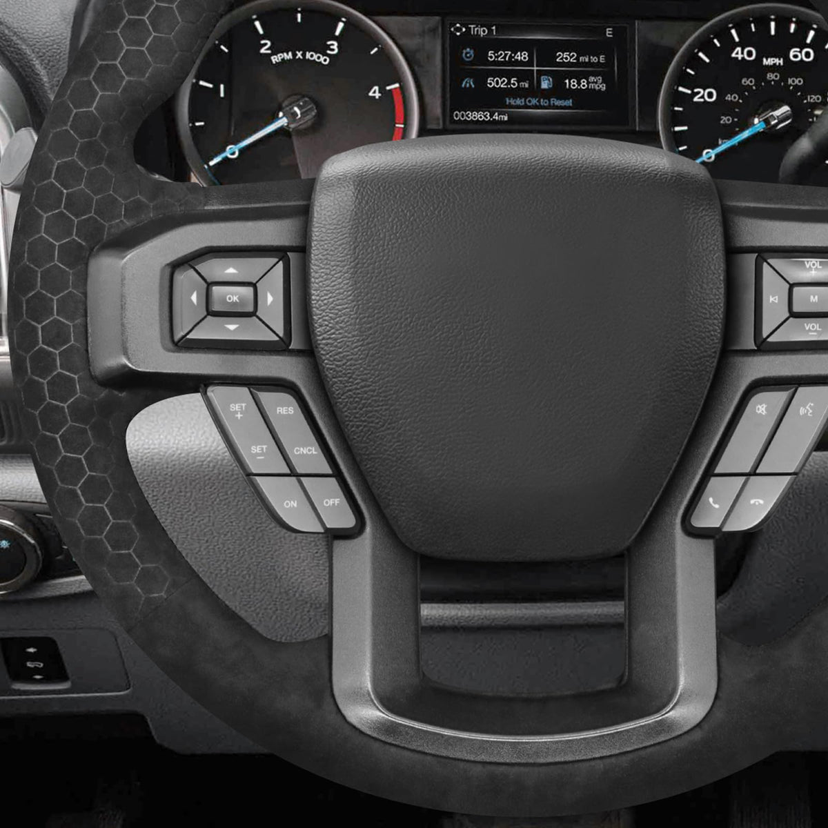DIY Stitched Steering Wheel Cover for Ford F-Series & Expedition