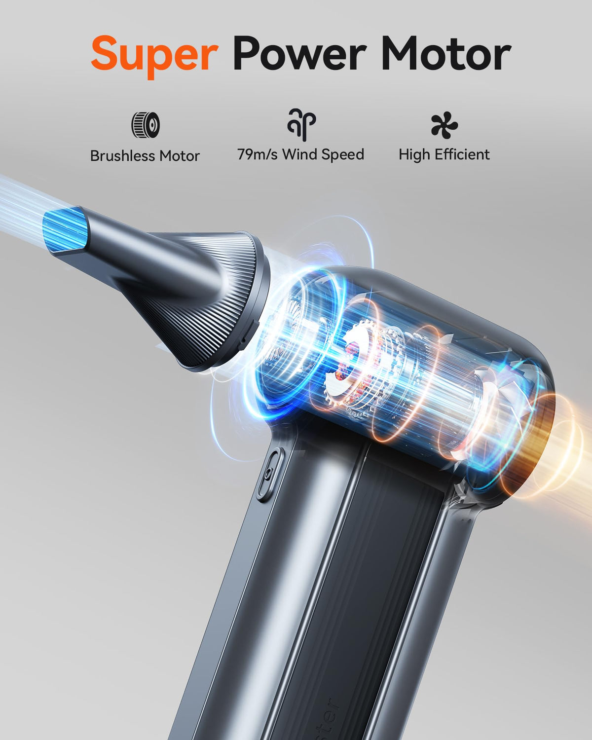 Compressed Air Duster with 150,000 RPM Turbo Fan