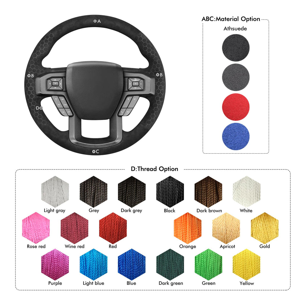 DIY Stitched Steering Wheel Cover for Ford F-Series & Expedition