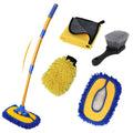 DEPOTA 15° Curved Car Wash Brush with Long Handle, Car Wash Mop Kit