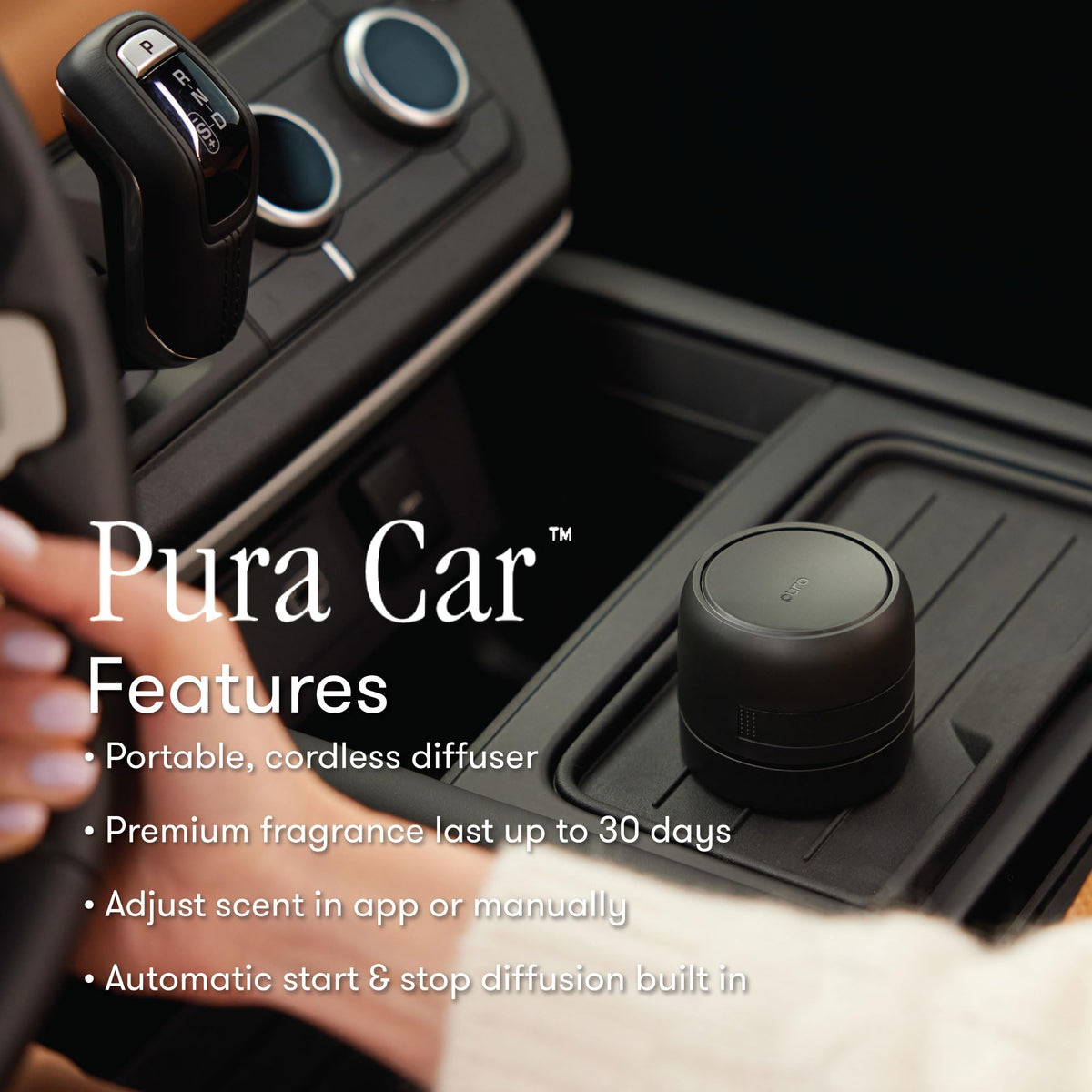 Car Air Freshener Diffuser with Fir, Cedarwood & Sandalwood Scent