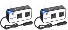 200W Car Power Inverter with AC Outlet, USB-C & USB Charging