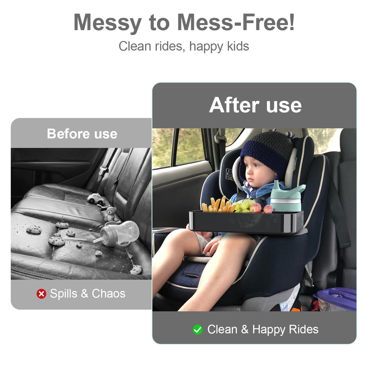Universal Car Seat Snack Tray for Kids Travel