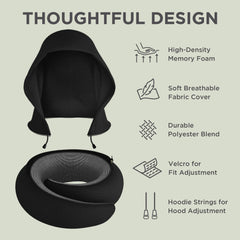 Adjustable Memory Foam Travel Neck Pillow for Sleeping