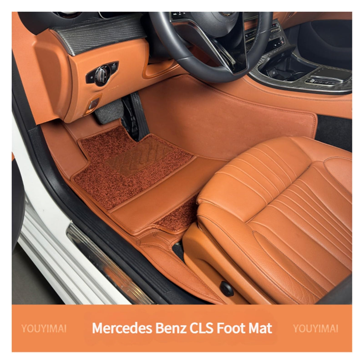 Full-Surround Car Floor Mats, Compatible with Mercedes-Benz