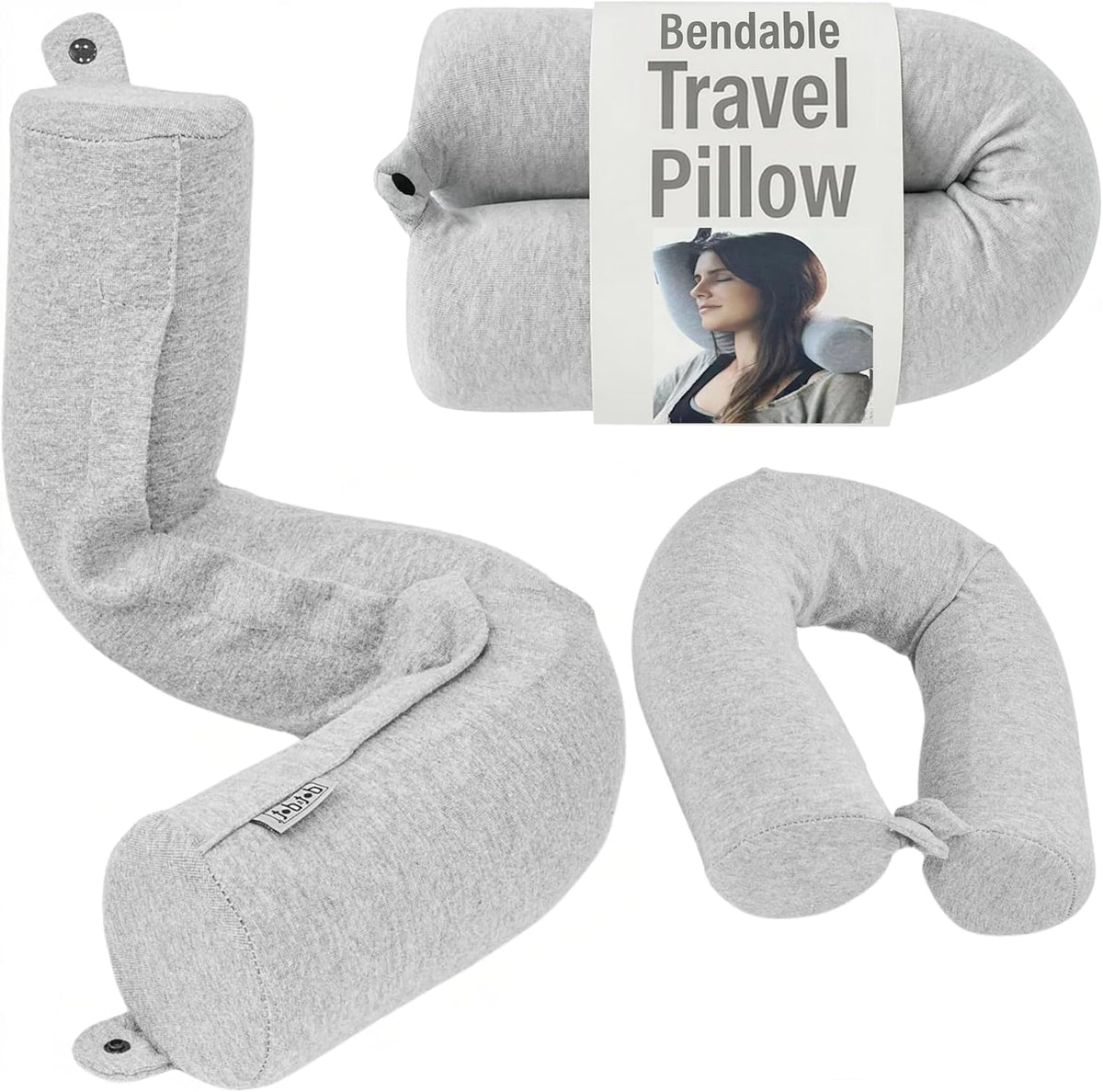Adjustable Memory Foam Travel Neck Pillow for Sleeping