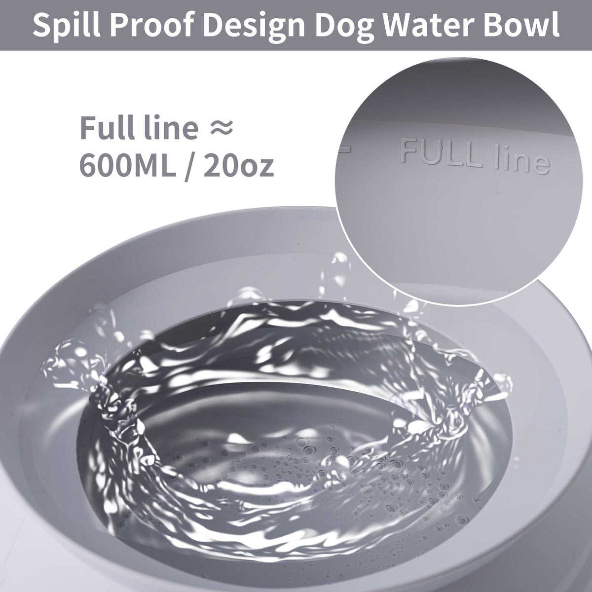 Collapsible Spill-Proof Dog Water Bowl for Car Travel