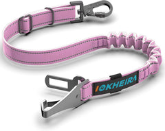 3-in-1 Adjustable Dog Car Seat Belt with Reflective Bungee Harness