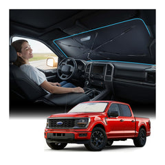 Foldable Windshield Sun Shade Umbrella with Heat Shield