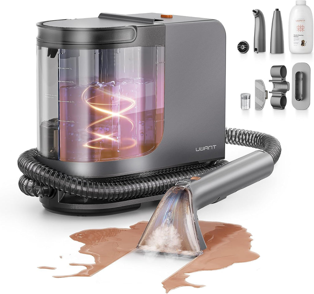 Portable Carpet & Upholstery Steam Cleaner with Hot Water