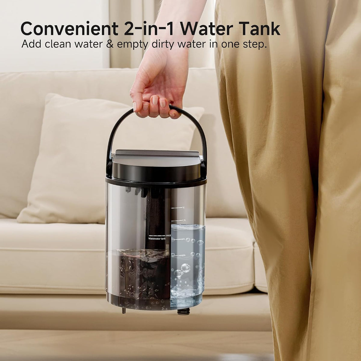 Portable Carpet & Upholstery Steam Cleaner with Hot Water