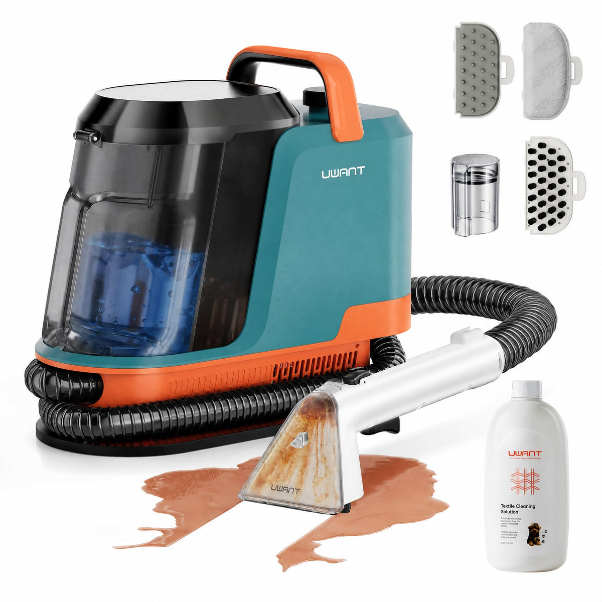 Portable Carpet & Upholstery Steam Cleaner with Hot Water