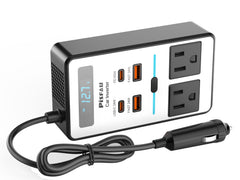 200W Car Power Inverter with AC Outlet, USB-C & USB Charging